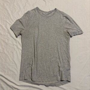 Grey Lululemon Men's Small Fundamental Tee Casual Stretch Performance Grey
